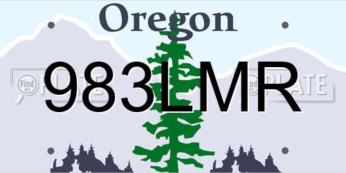 983LMR Oregon License Plate