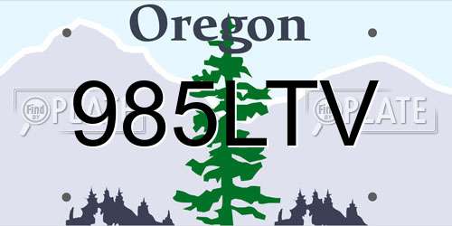 985LTV Oregon License Plate