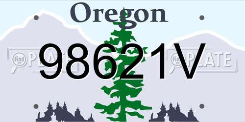 98621V Oregon License Plate