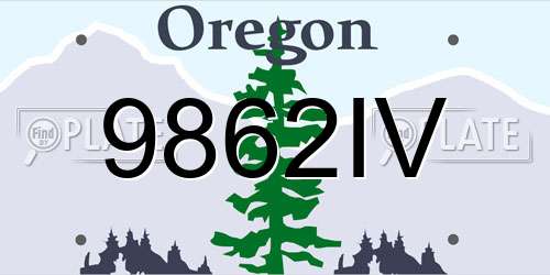 9862IV Oregon License Plate