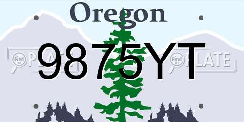 9875YT Oregon License Plate