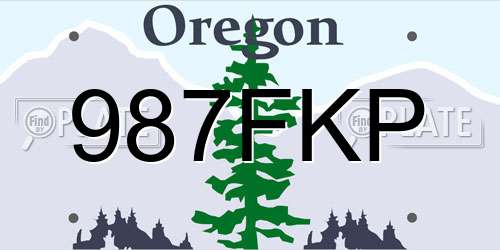 987FKP Oregon License Plate