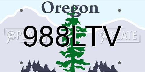 988LTV Oregon License Plate
