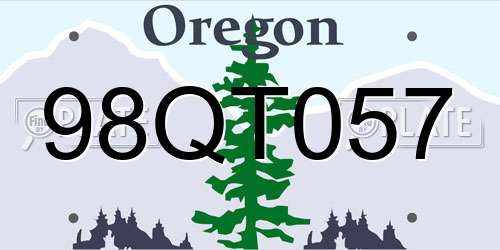 98QT057 Oregon License Plate
