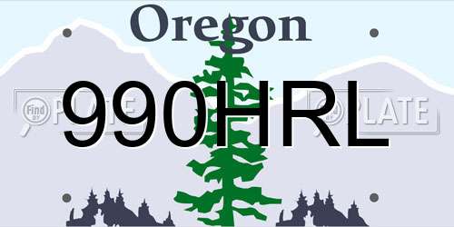 990HRL Oregon License Plate