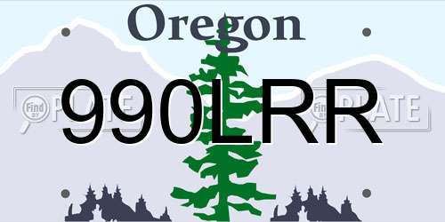990LRR Oregon License Plate