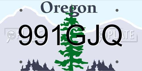 991GJQ Oregon License Plate