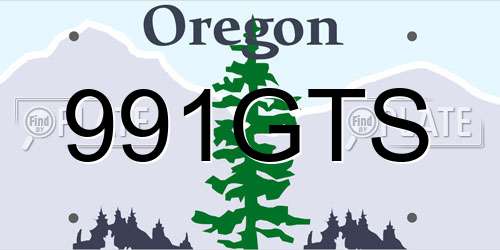 991GTS Oregon License Plate