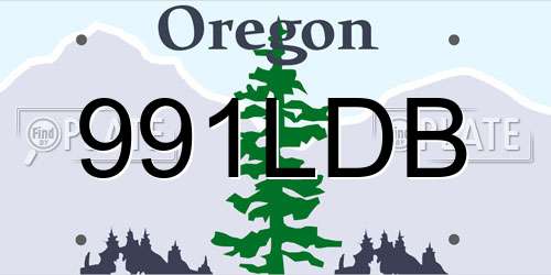 991LDB Oregon License Plate