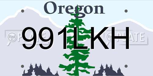 991LKH Oregon License Plate