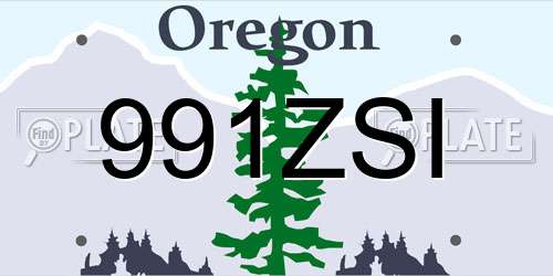991ZSI Oregon License Plate