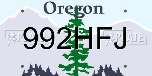 992HFJ Oregon License Plate