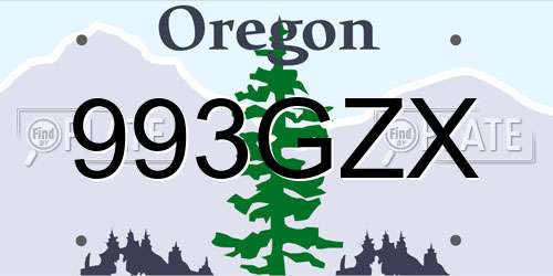 993GZX Oregon License Plate