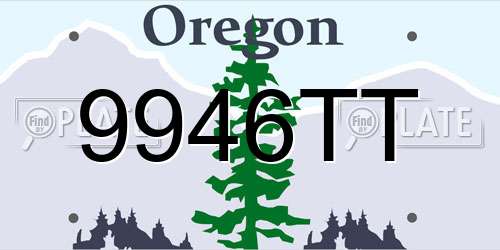 9946TT Oregon License Plate