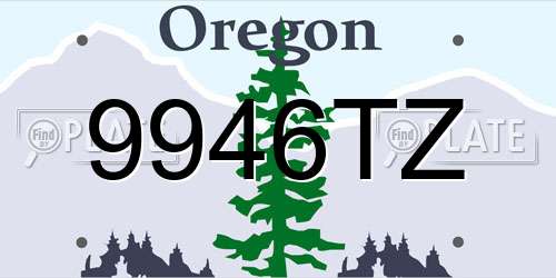 9946TZ Oregon License Plate