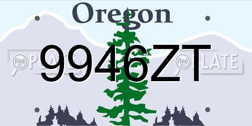 9946ZT Oregon License Plate