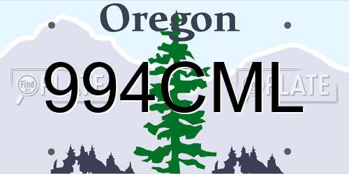 994CML Oregon License Plate