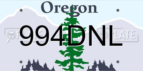 994DNL Oregon License Plate