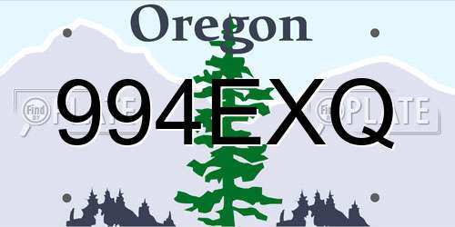 994EXQ Oregon License Plate