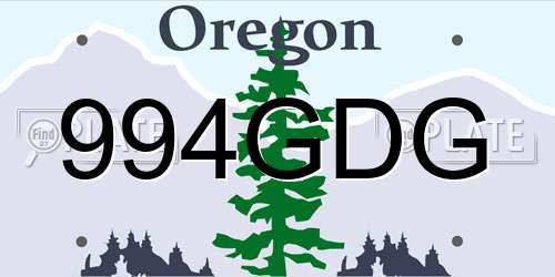 994GDG Oregon License Plate