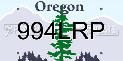 994LRP Oregon License Plate