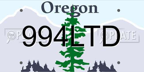 994LTD Oregon License Plate