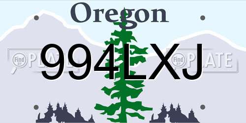 994LXJ Oregon License Plate
