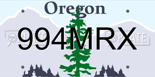 994MRX Oregon License Plate