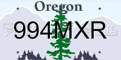 994MXR Oregon License Plate