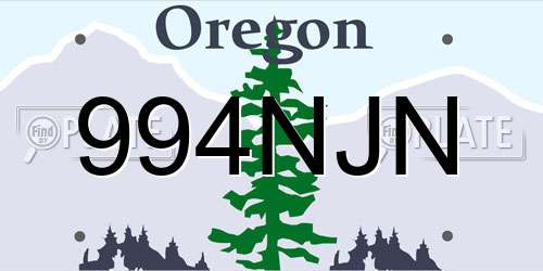 994NJN Oregon License Plate