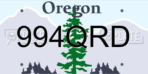 994QRD Oregon License Plate