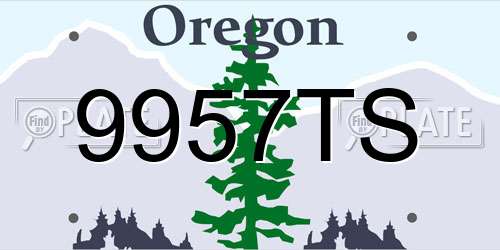 9957TS Oregon License Plate