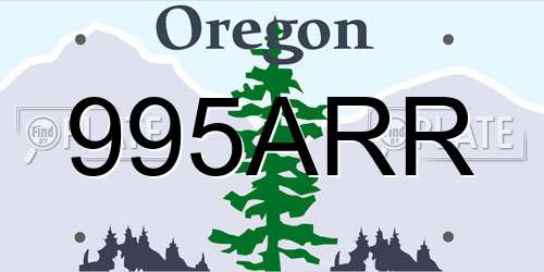 995ARR Oregon License Plate