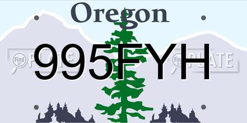 995FYH Oregon License Plate