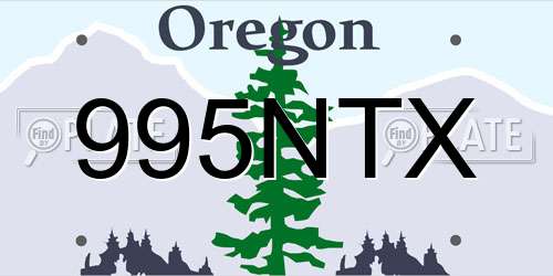 995NTX Oregon License Plate