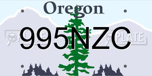 995NZC Oregon License Plate