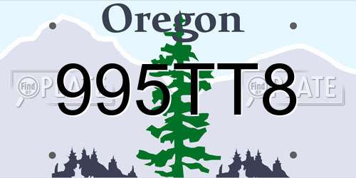 995TT8 Oregon License Plate