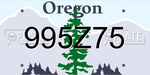 995Z75 Oregon License Plate