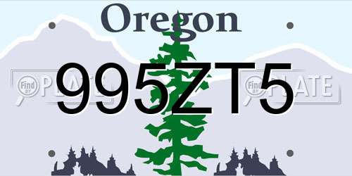 995ZT5 Oregon License Plate