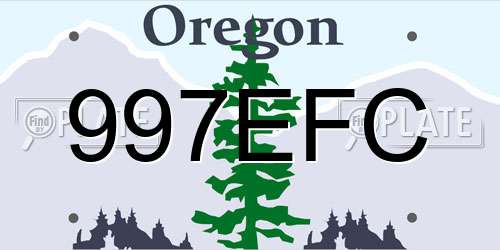 997EFC Oregon License Plate