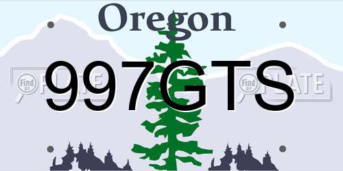 997GTS Oregon License Plate