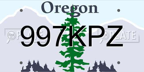 997KPZ Oregon License Plate