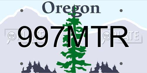 997MTR Oregon License Plate
