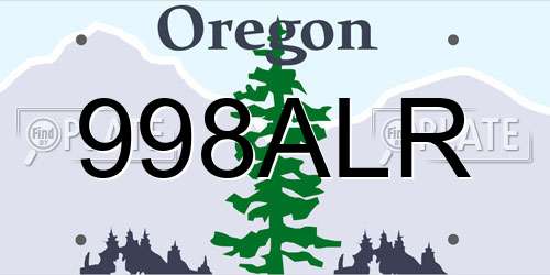 998ALR Oregon License Plate
