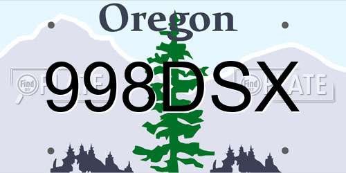 998DSX Oregon License Plate