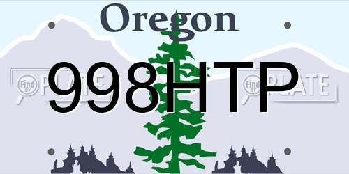 998HTP Oregon License Plate
