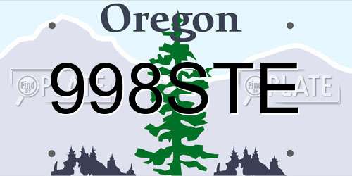 998STE Oregon License Plate