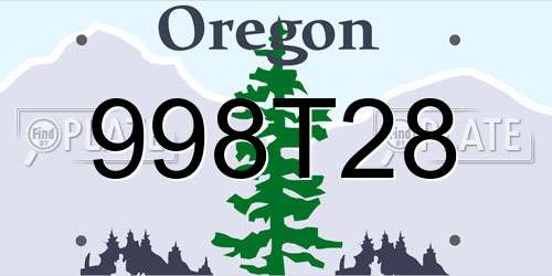 998T28 Oregon License Plate