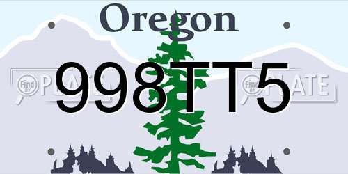 998TT5 Oregon License Plate