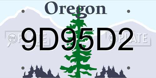 9D95D2 Oregon License Plate